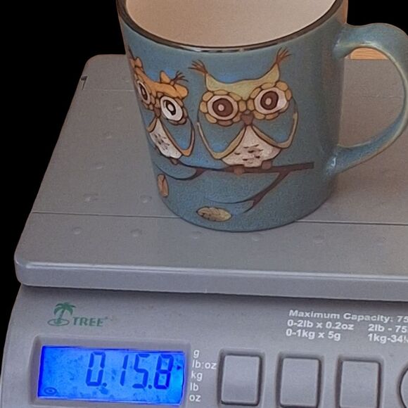 Owls On A Limb Mug for Owl Lovers Coffee Cup with Owls 16 oz Glazed Pottery - Picture 15 of 15
